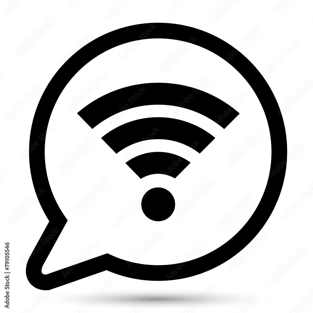 Vector bubble with wi-fi icon
