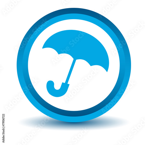 Blue umbrella icon