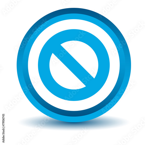 Blue ban icon