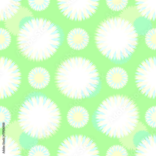 Seamless Pattern with Dandelions.