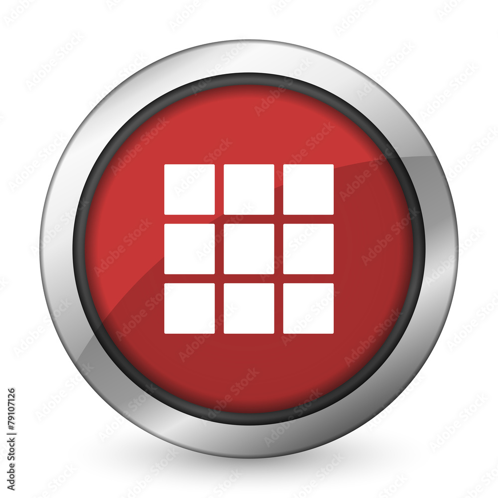thumbnails grid red icon gallery sign thumbnails grid red icon gallery sign