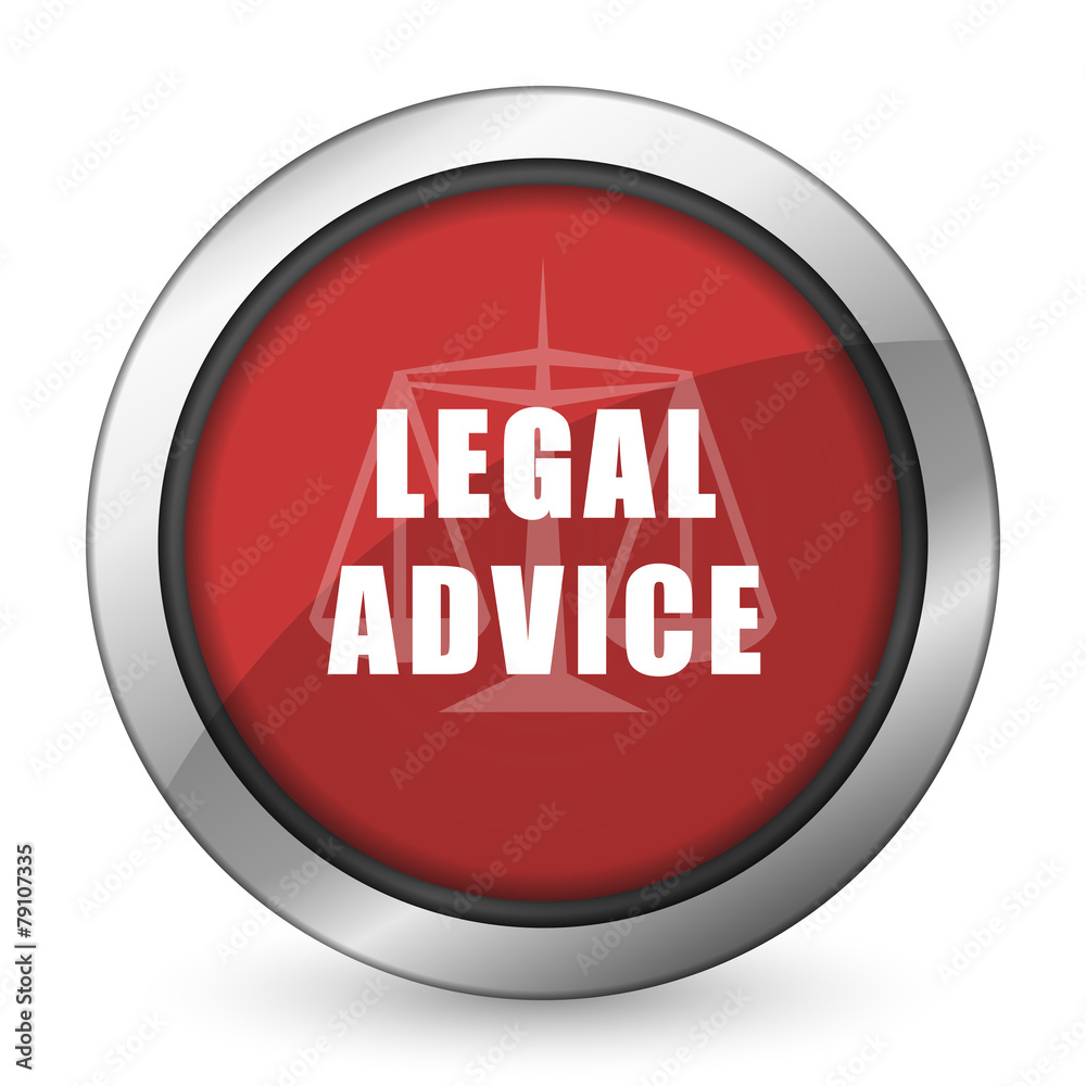 legal advice red icon law sign legal advice red icon law sign