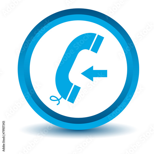 Blue incoming call icon
