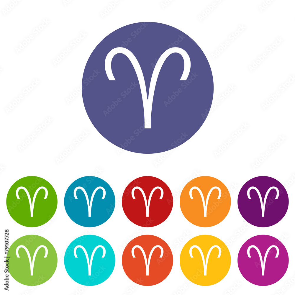 Obraz premium Aries flat icon