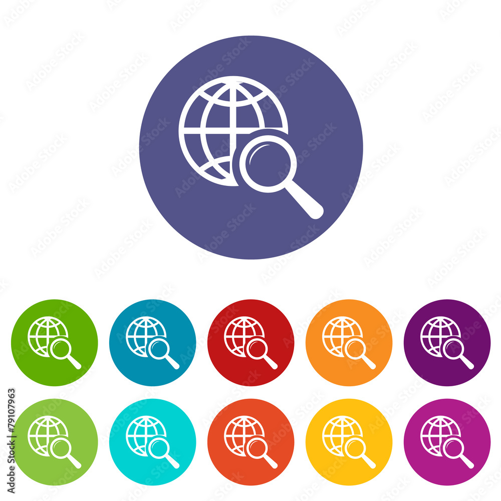 World scan flat icon World scan flat icon