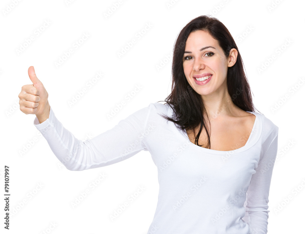 Beautiful woman with thumb up Beautiful woman with thumb up