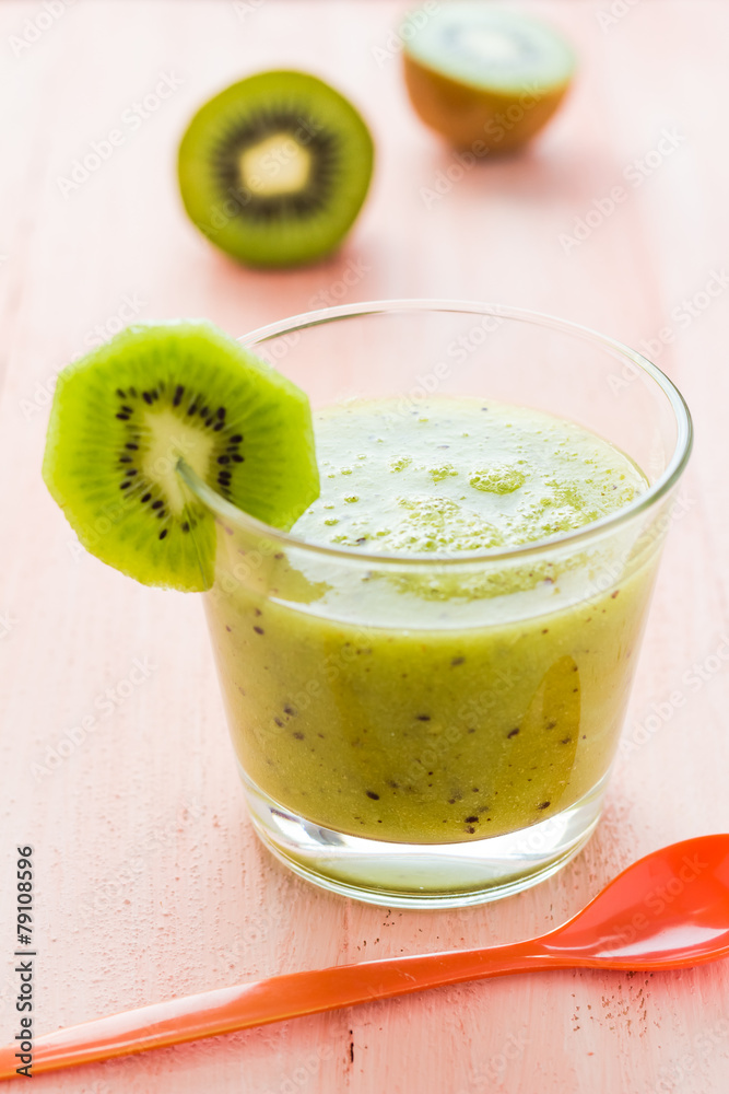 Healthy diet fruit juice kiwi wooden table Healthy diet fruit juice kiwi wooden table