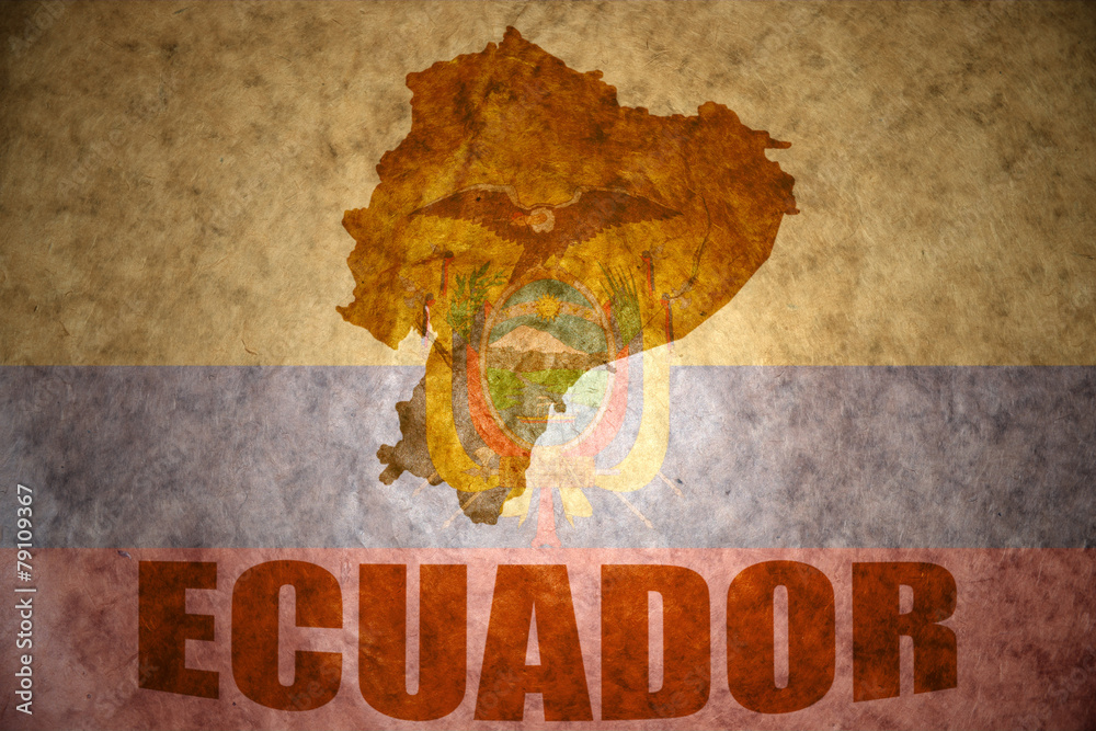 Obraz premium ecuador vintage map