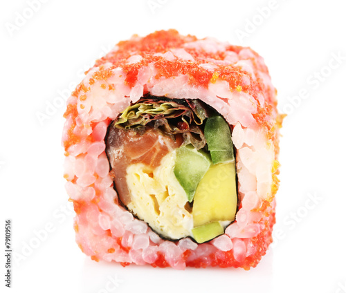 Sushi roll isolated on white