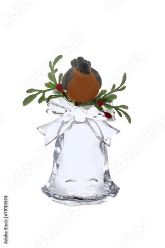 Bullfinch on a glass bell