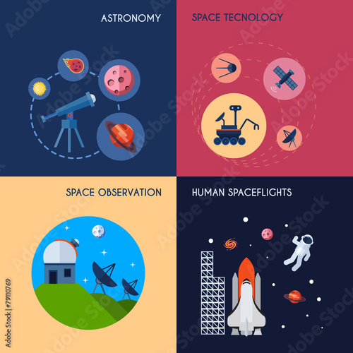 Space Icons Flat