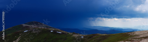 Stormy skies over the mountain