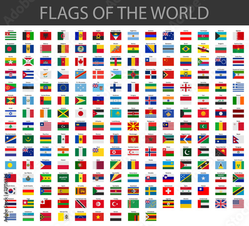 world flags vector photo
