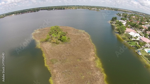 Suburban lakes in Florda aerial view photo