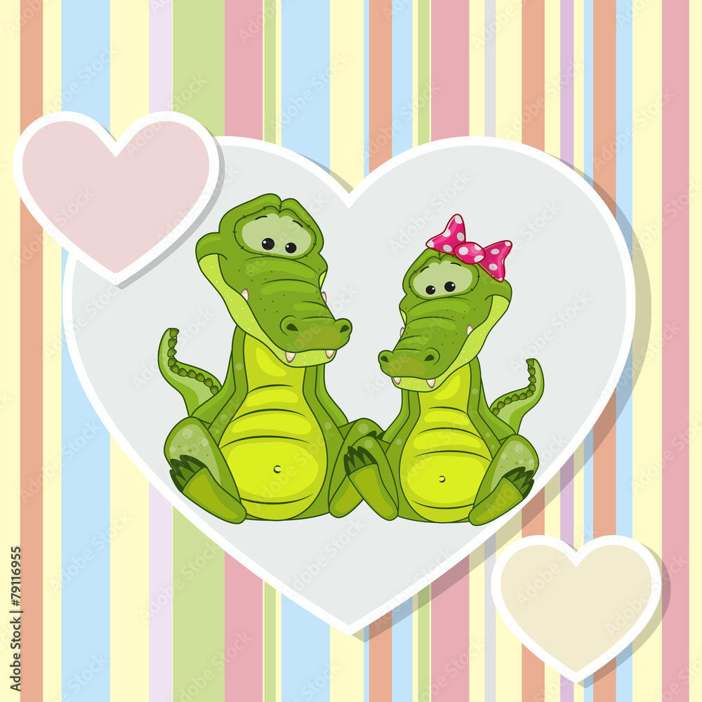 Fototapeta premium Two Crocodiles