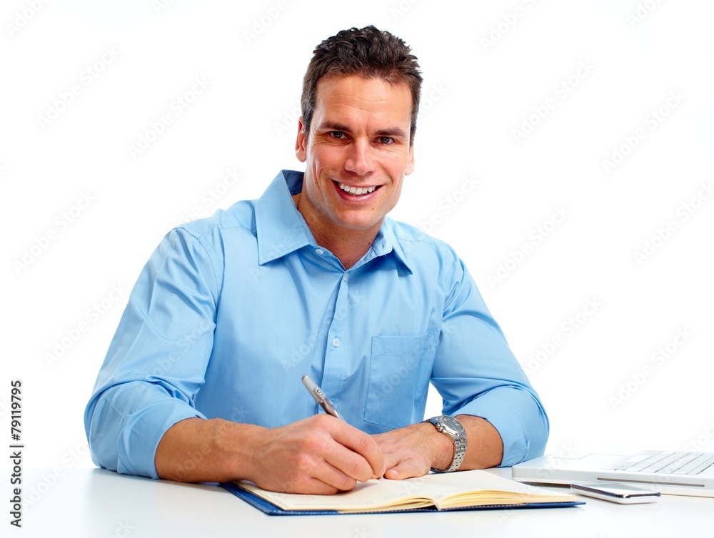 Man working in the office. Man working in the office.