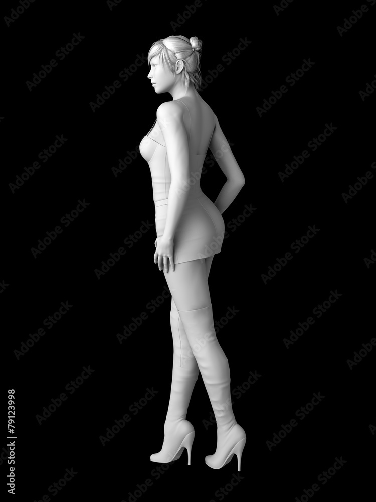 Naklejka premium girl illustration