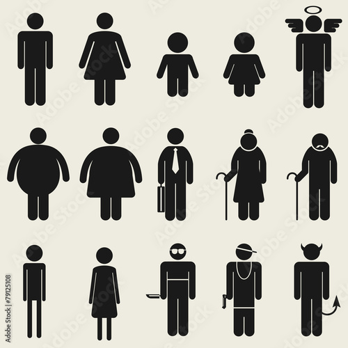 People icon sign symbol pictogram