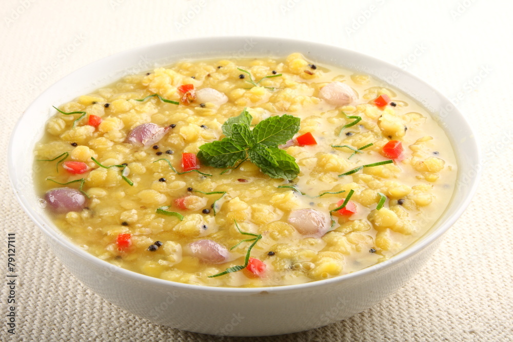Popular Indian dish curry lentils. Popular Indian dish curry lentils.