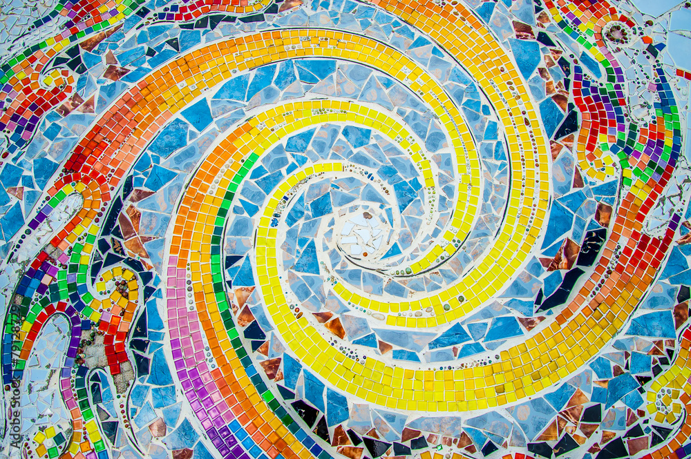 Art mosaic glass on the wall