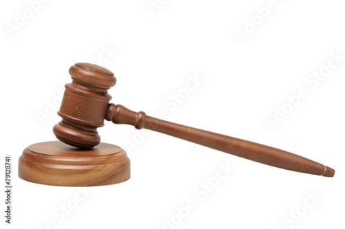 Gavel on a white background