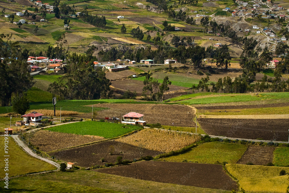 Ingapirca town in Canar Ecuador