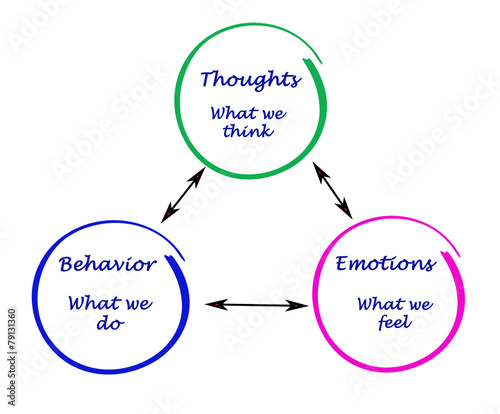 Relationship between cognition, emotions, and behavior photo