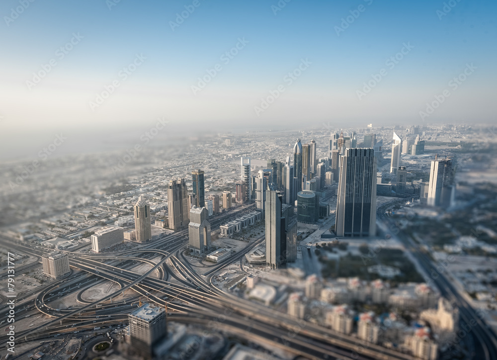 Fototapeta premium Dubai in Tilt Shift Effect