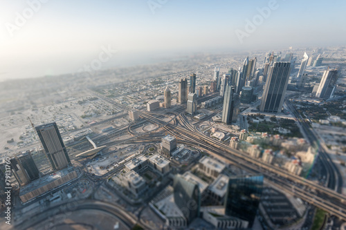 Dubai in Tilt Shift Effect