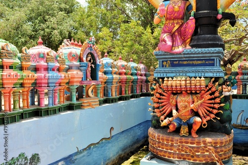 Hindu shrine at island temple, Sri Lanka photo