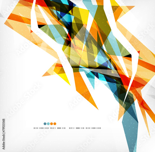 Angular geometric color shapes