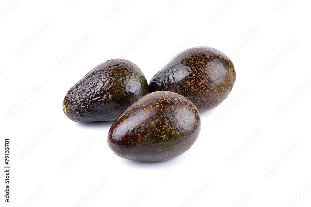 ripe avocado on white background ripe avocado on white background
