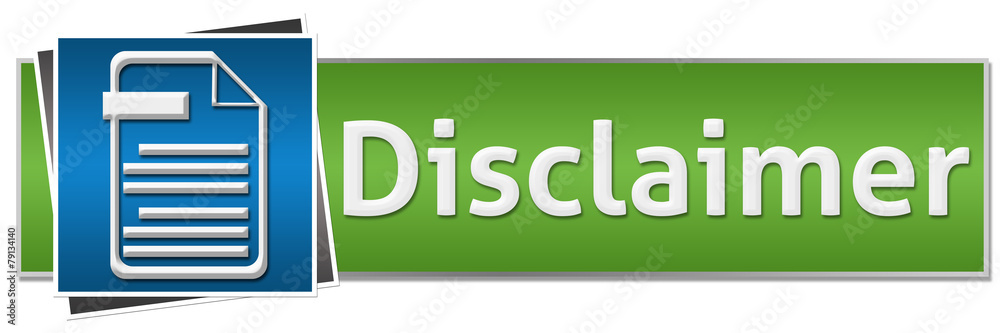 Disclaimer Green Blue Button Style Disclaimer Green Blue Button Style