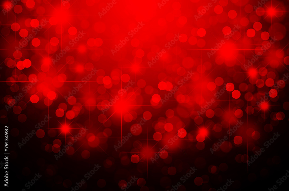 Red Christmas bokeh background