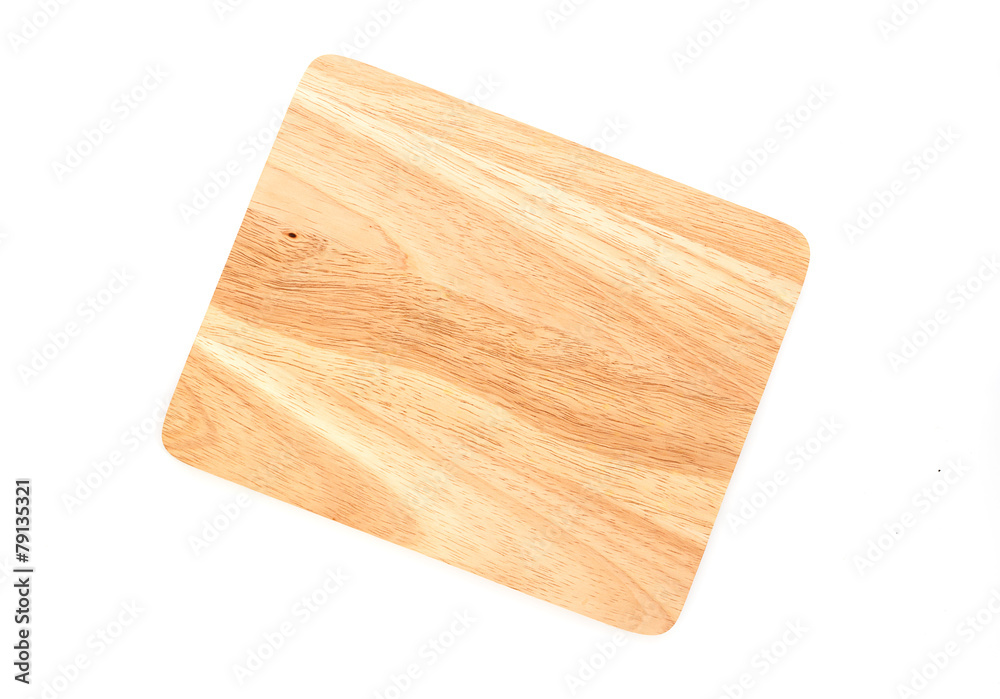 Wooden chopping board on white background Wooden chopping board on white background