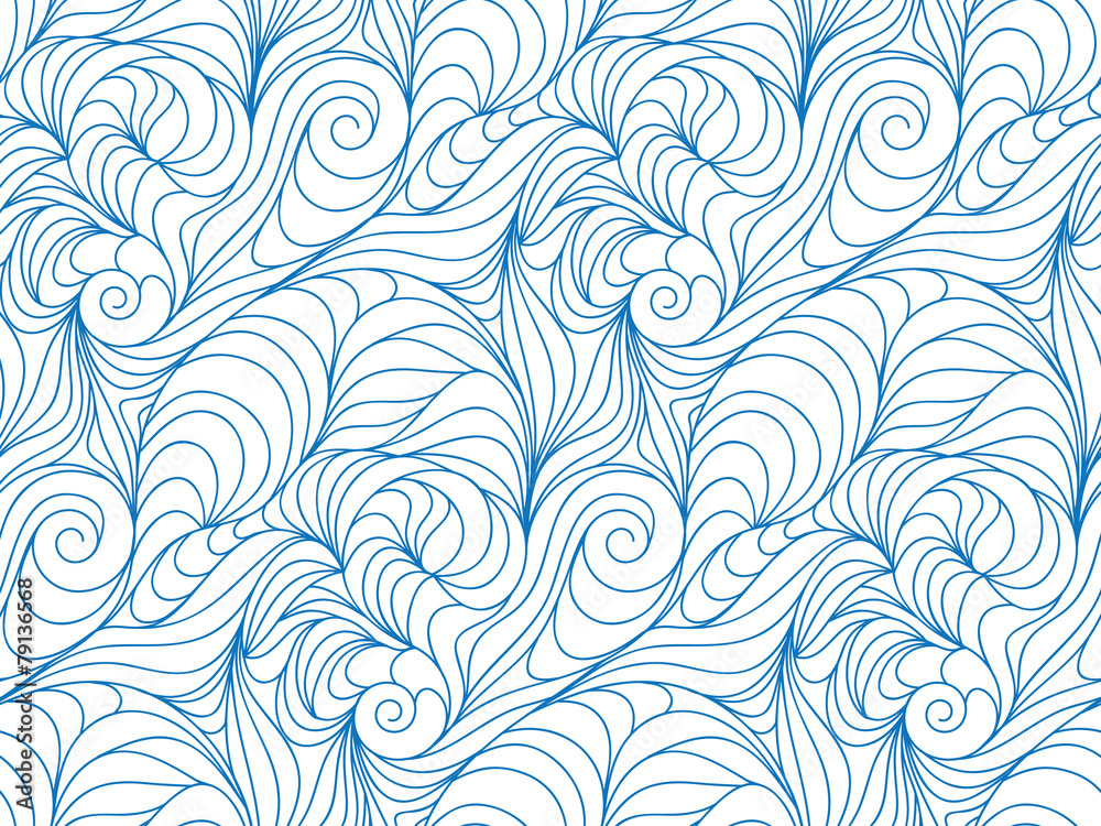 Vector seamless wave background of drawn lines Vector seamless wave background of drawn lines