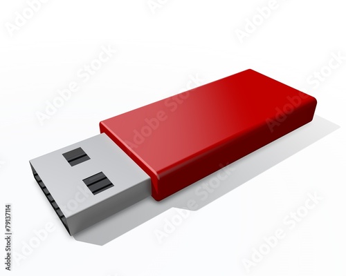USB stick met rood omhulsel photo
