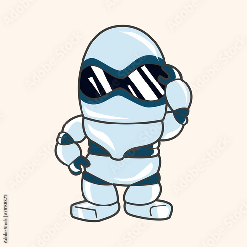 robot theme elements vector,eps