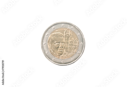 Commemorative 2 euro coin of Luxembourg minted in 2008