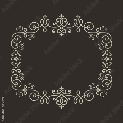 Floral Geometric Vintage frame.