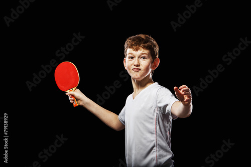 Funny table tennis player