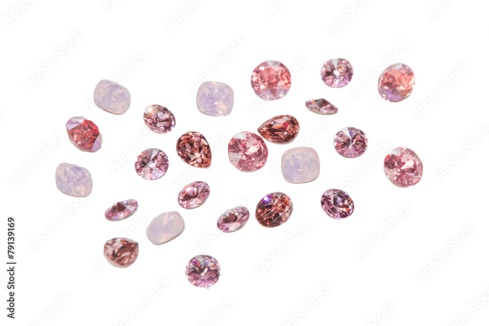 Crystal strasses on a white background. isolated Crystal strasses on a white background. isolated