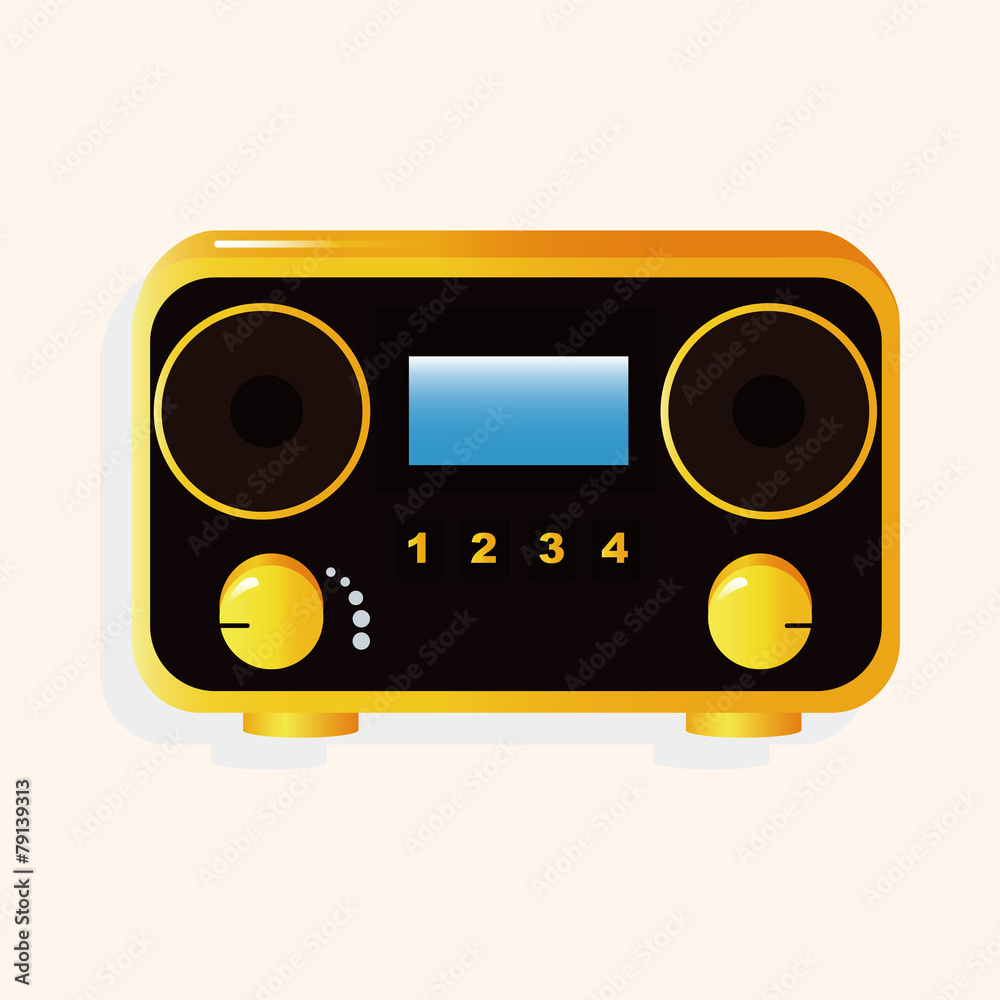 Obraz premium radio theme elements vector,eps