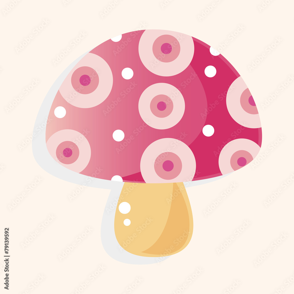 mushroom cartoon theme elements vector,eps mushroom cartoon theme elements vector,eps