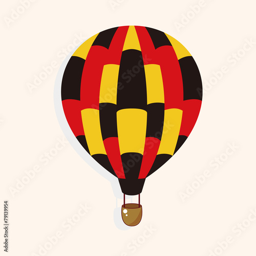 style hot air ballon theme elements vector,eps