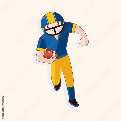 football player theme elements vector,eps