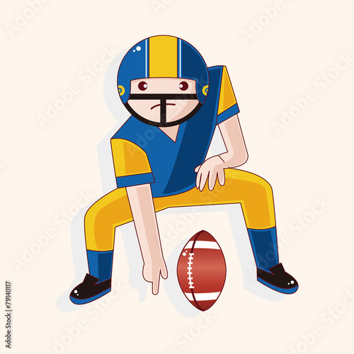 football player theme elements vector,eps