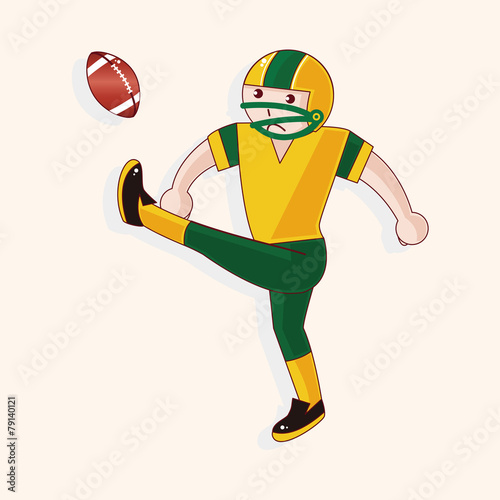 football player theme elements vector,eps