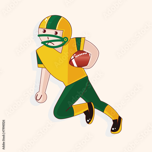 football player theme elements vector,eps