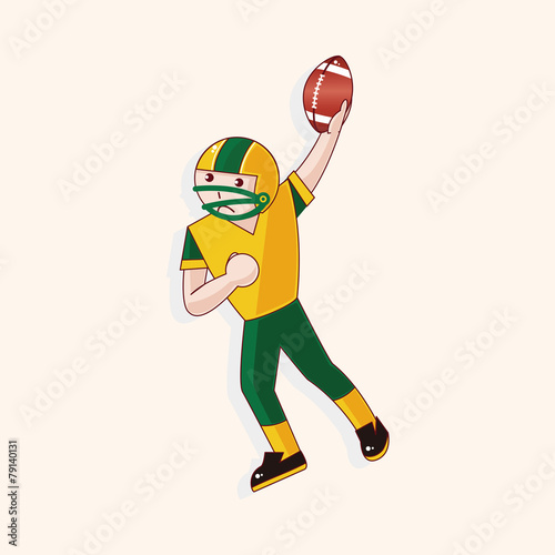 football player theme elements vector,eps